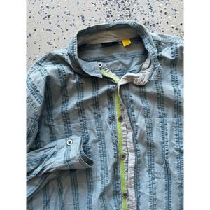 Cabela's Button Down Shirt Striped Casual Outdoor Work XL